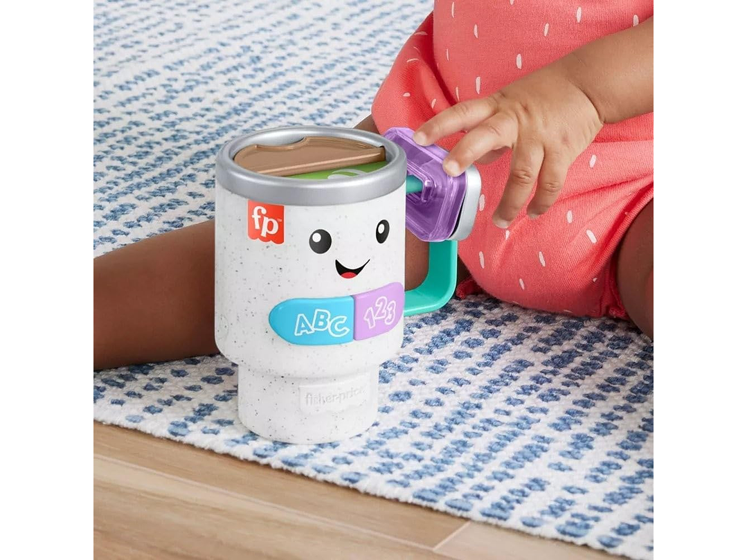 Fisher-Price Taza de café con luces para bebés y niños pequeños, con diseño de risa y aprendizaje, para bebés a partir de 6 meses 2