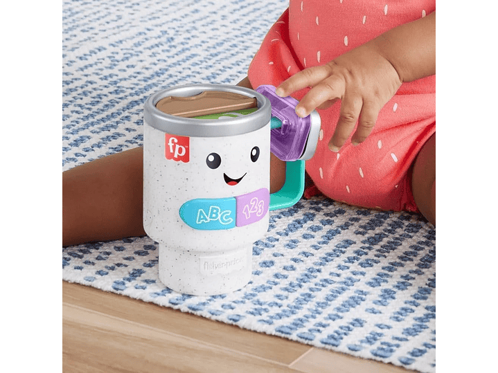 Fisher-Price Taza de café con luces para bebés y niños pequeños, con diseño de risa y aprendizaje, para bebés a partir de 6 meses 2