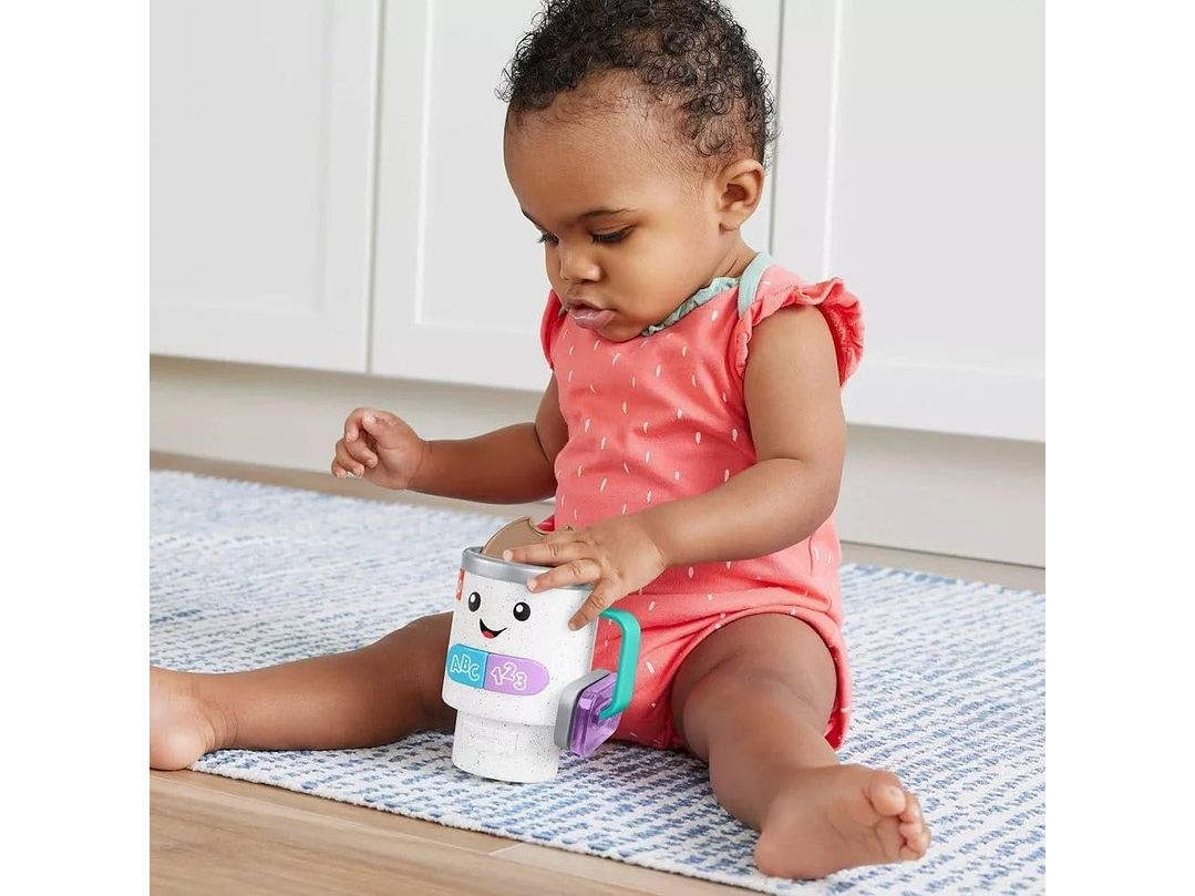 Fisher-Price Taza de café con luces para bebés y niños pequeños, con diseño de risa y aprendizaje, para bebés a partir de 6 meses 3