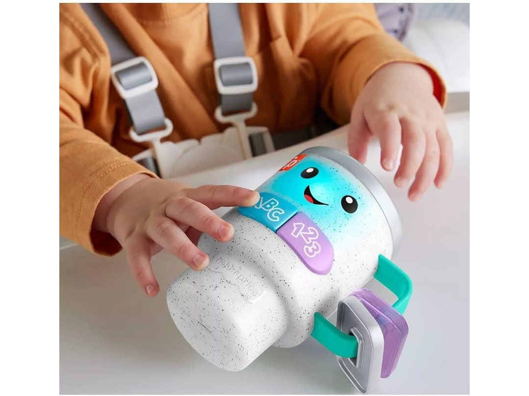 Fisher-Price Taza de café con luces para bebés y niños pequeños, con diseño de risa y aprendizaje, para bebés a partir de 6 meses 4