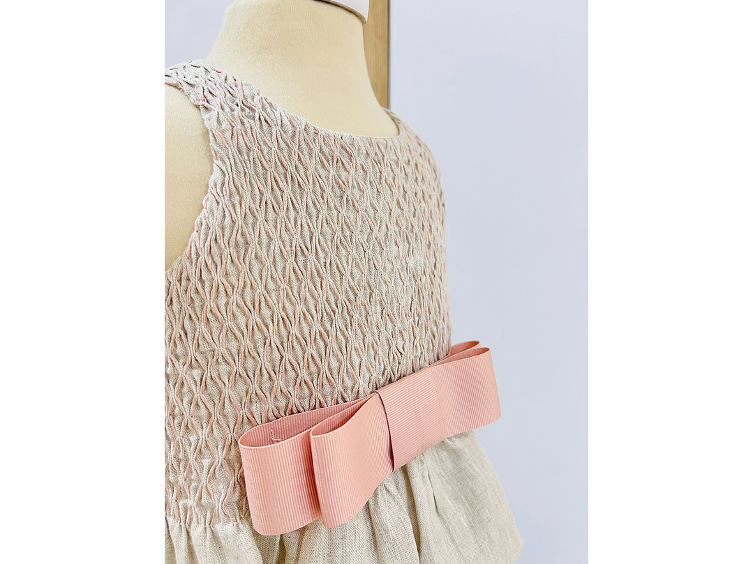 Set Nido De Abejas Lino 2