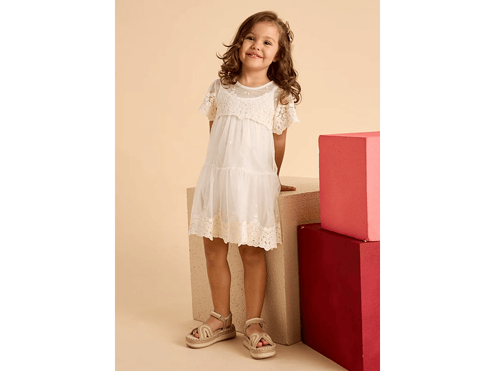 Vestido Tul Bordado Mayoral  2