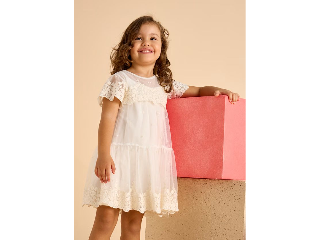 Vestido Tul Bordado Mayoral  1