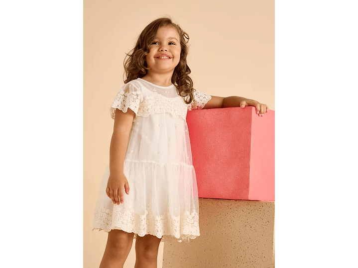 Vestido Tul Bordado Mayoral  1