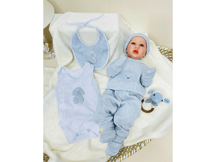 Set Primer Dia  Árticos Celeste  0-3M 1
