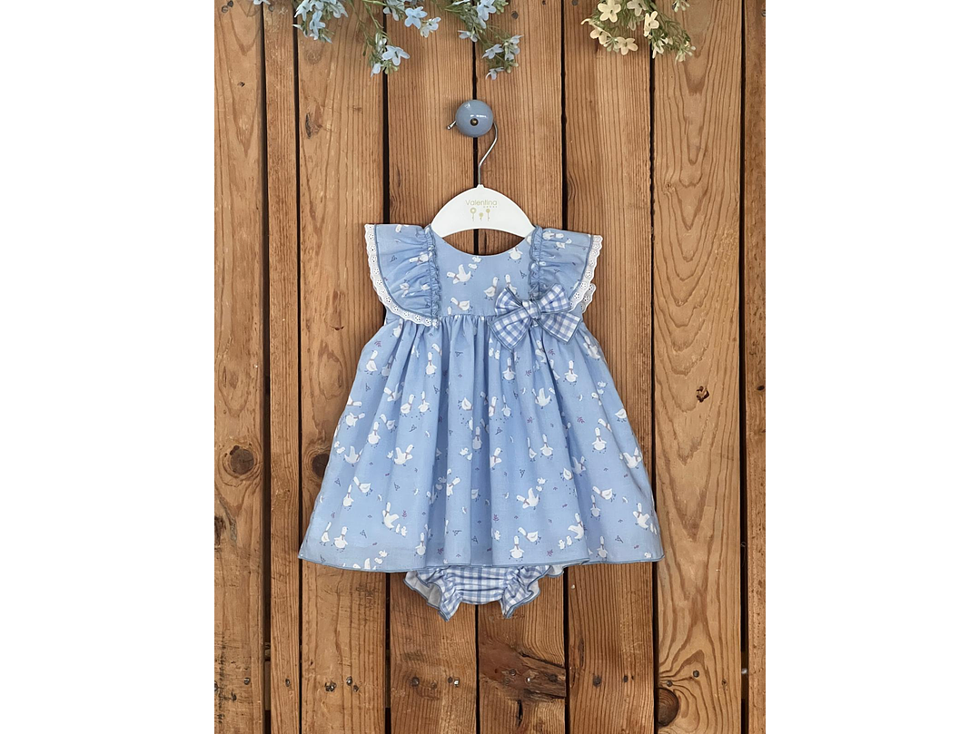 Vestido Español Celeste  1