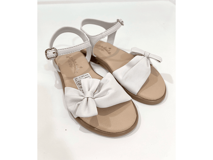 Sandalias Lazo Blanca  1