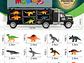 MOBIUS Camion Transportador de Dinosaurio 12Piezas - Miniatura 2