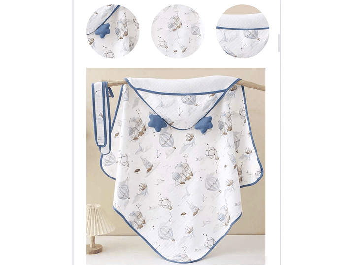 Cobija Algodón Con Capucha 1