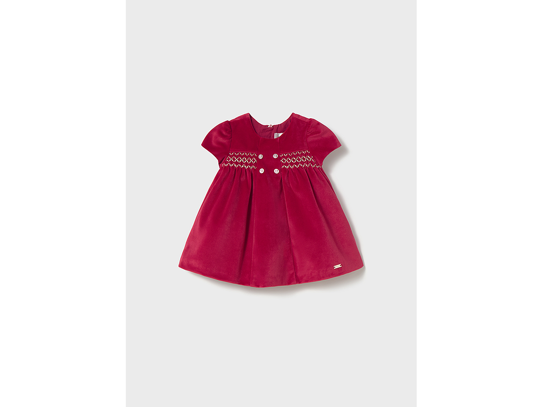 Vestido Terciopelo  Guinda 2