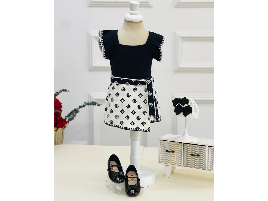 Set Milon  Negro-Blanco 1