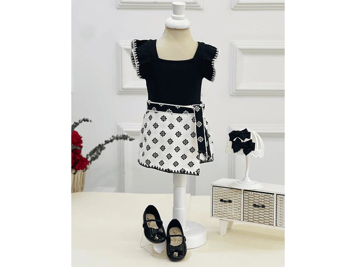 Set Milon  Negro-Blanco 1