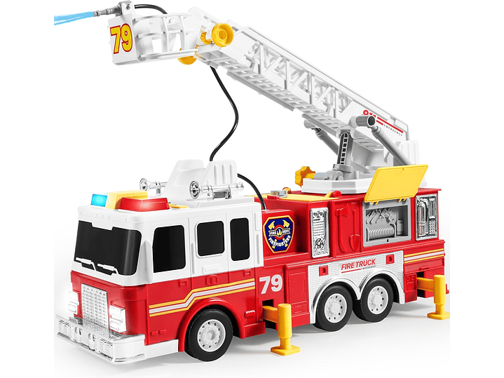  Camión De Bomberos Extra Grande Para Niños Con Escalera De 33 Pulgadas, 2