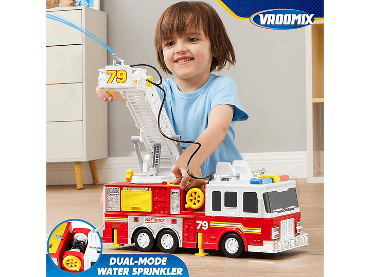  Camión De Bomberos Extra Grande Para Niños Con Escalera De 33 Pulgadas, 4
