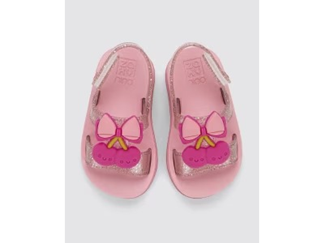 Sandalia Zaxynina Cherry Rosa Gliter  1
