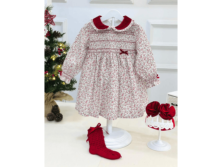 Vestido Deolinda  Estampado Rojo 1