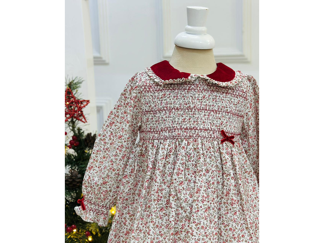 Vestido Deolinda  Estampado Rojo 2