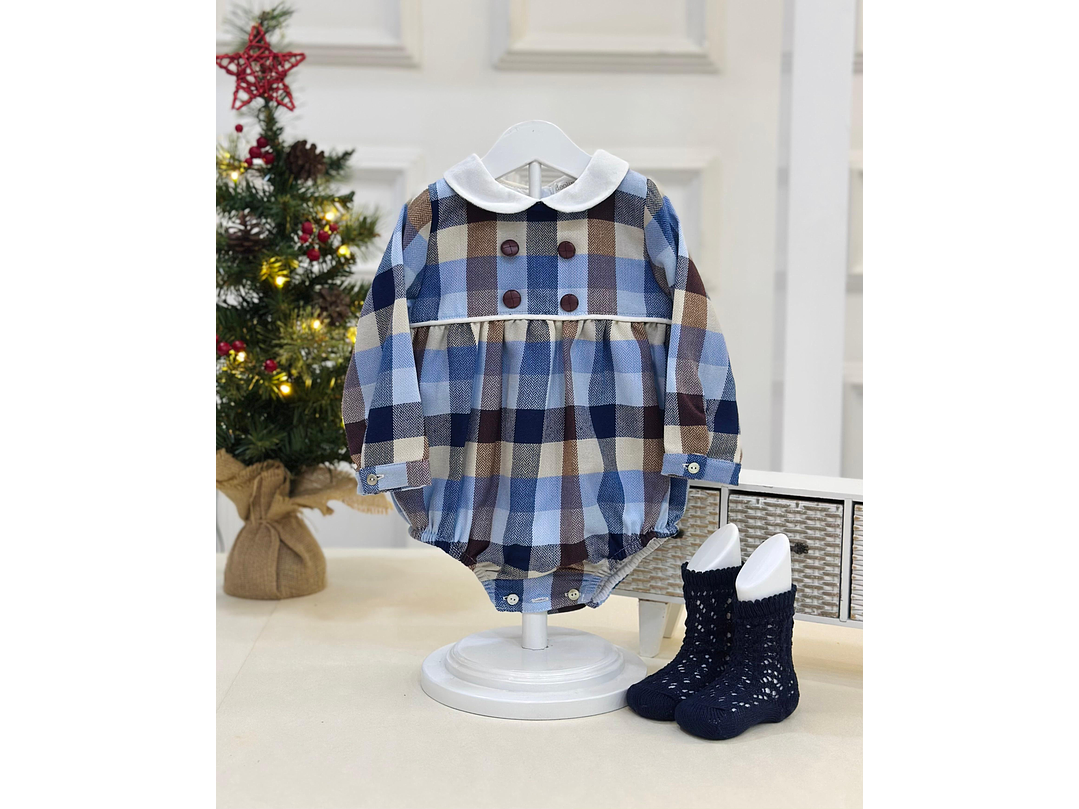 Body Deolinda  Cuadros Azul 1