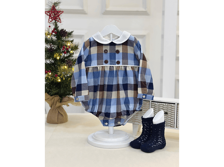 Body Deolinda  Cuadros Azul 1