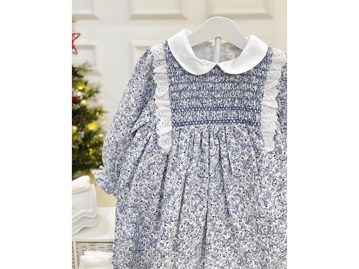 Vestido Deolinda Estampado Azul   3