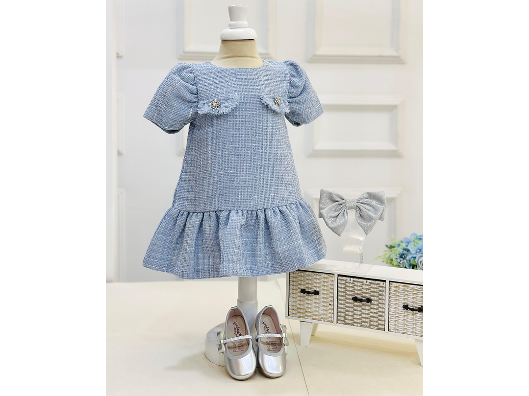 Vestido Deolinda Azul 2