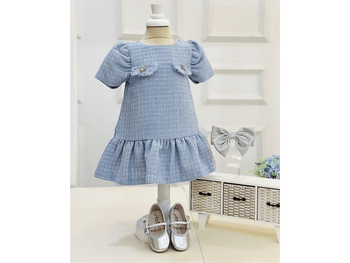 Vestido Deolinda Azul 2