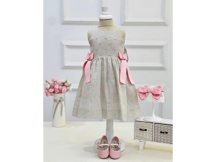 Vestido Erika Snurbusch Crudo Rosa 1