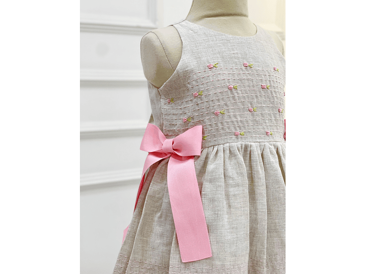 Vestido Erika Snurbusch Crudo Rosa 3