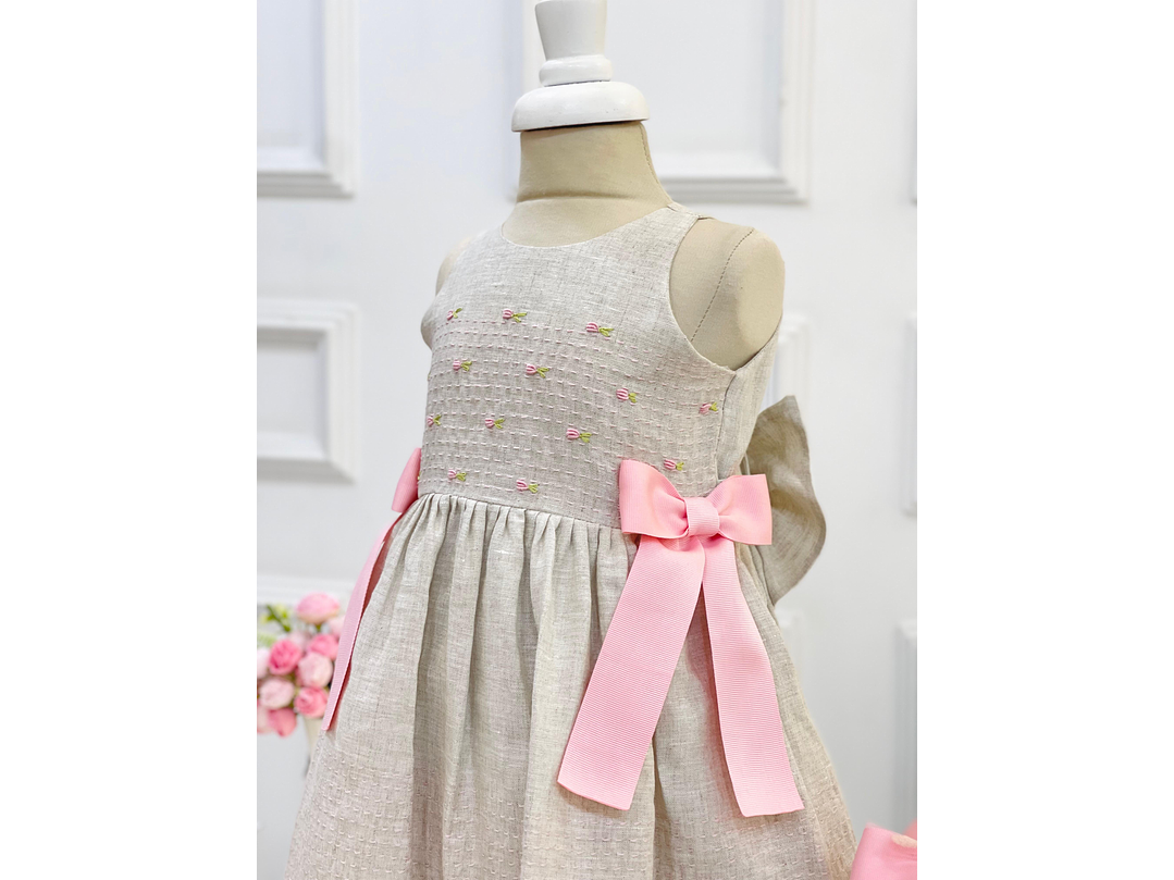 Vestido Erika Snurbusch Crudo Rosa 4