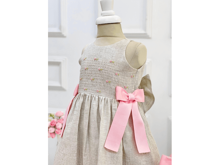 Vestido Erika Snurbusch Crudo Rosa 4