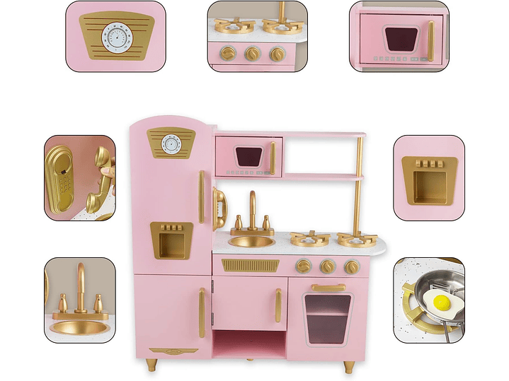  WoodenEdu Juego De Cocina Para Niños De 3 a 8 años, 4