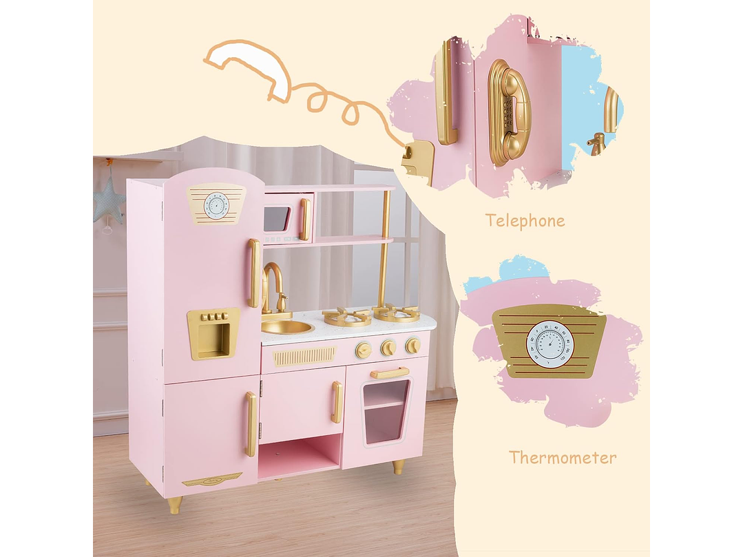  WoodenEdu Juego De Cocina Para Niños De 3 a 8 años, 5