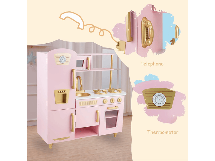  WoodenEdu Juego De Cocina Para Niños De 3 a 8 años, 5