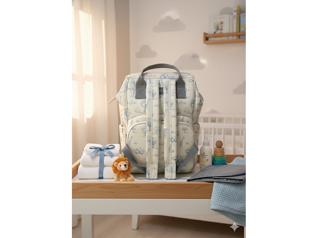 Pañalera Morral Safari Celeste 2