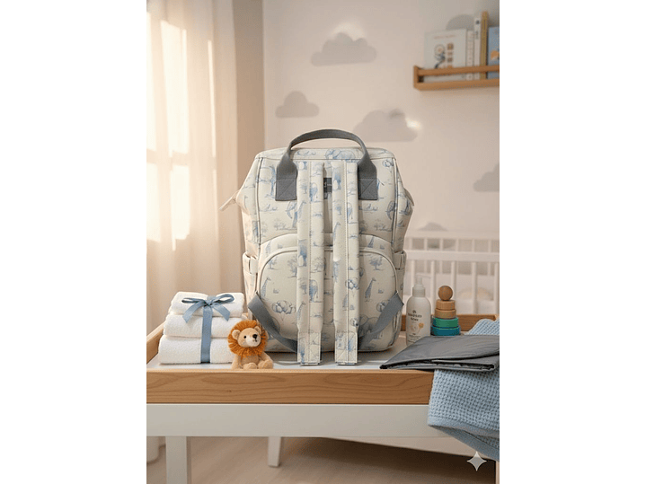 Pañalera Morral Safari Celeste 2