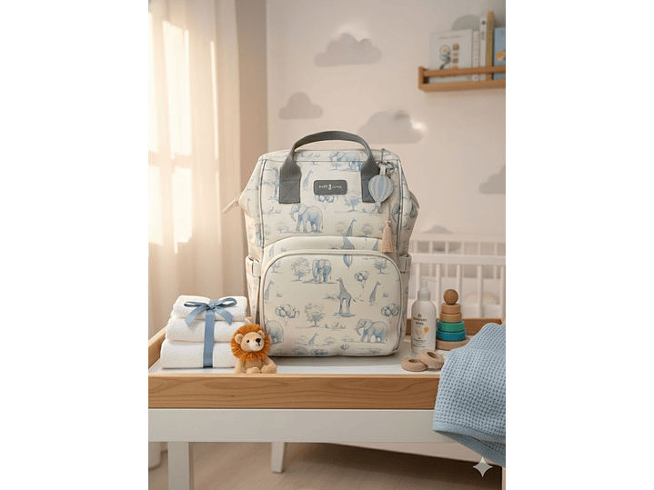 Pañalera Morral Safari Celeste 1