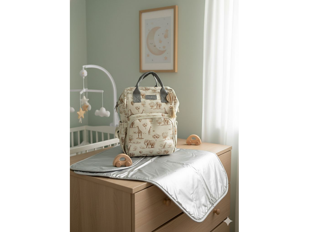 Pañalera Morral Safari Nude 1