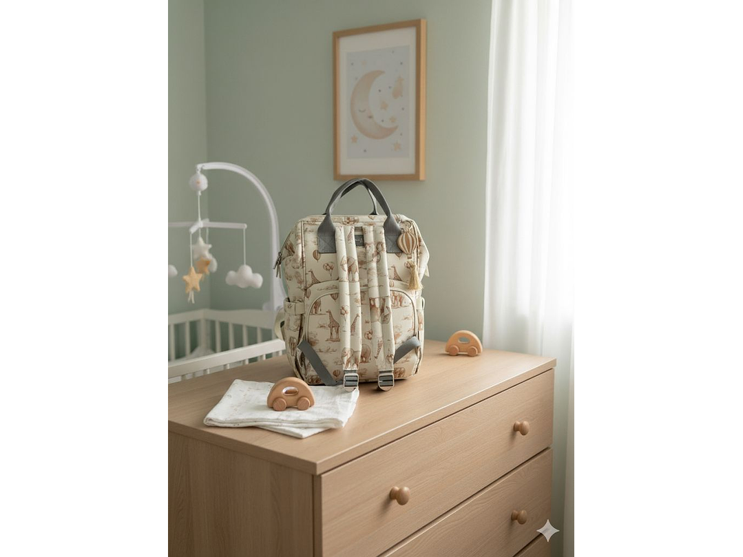 Pañalera Morral Safari Nude 3