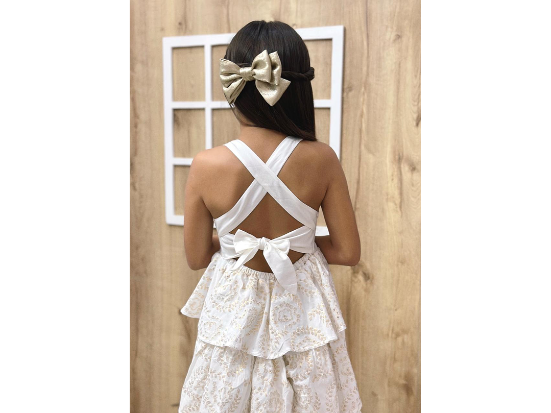 Vestido Amapola Beige Dorado 2