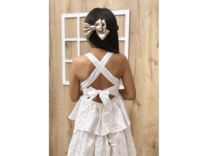 Vestido Amapola Beige Dorado 2