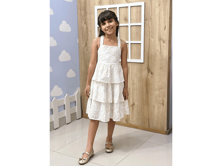 Vestido Amapola Beige Dorado 4