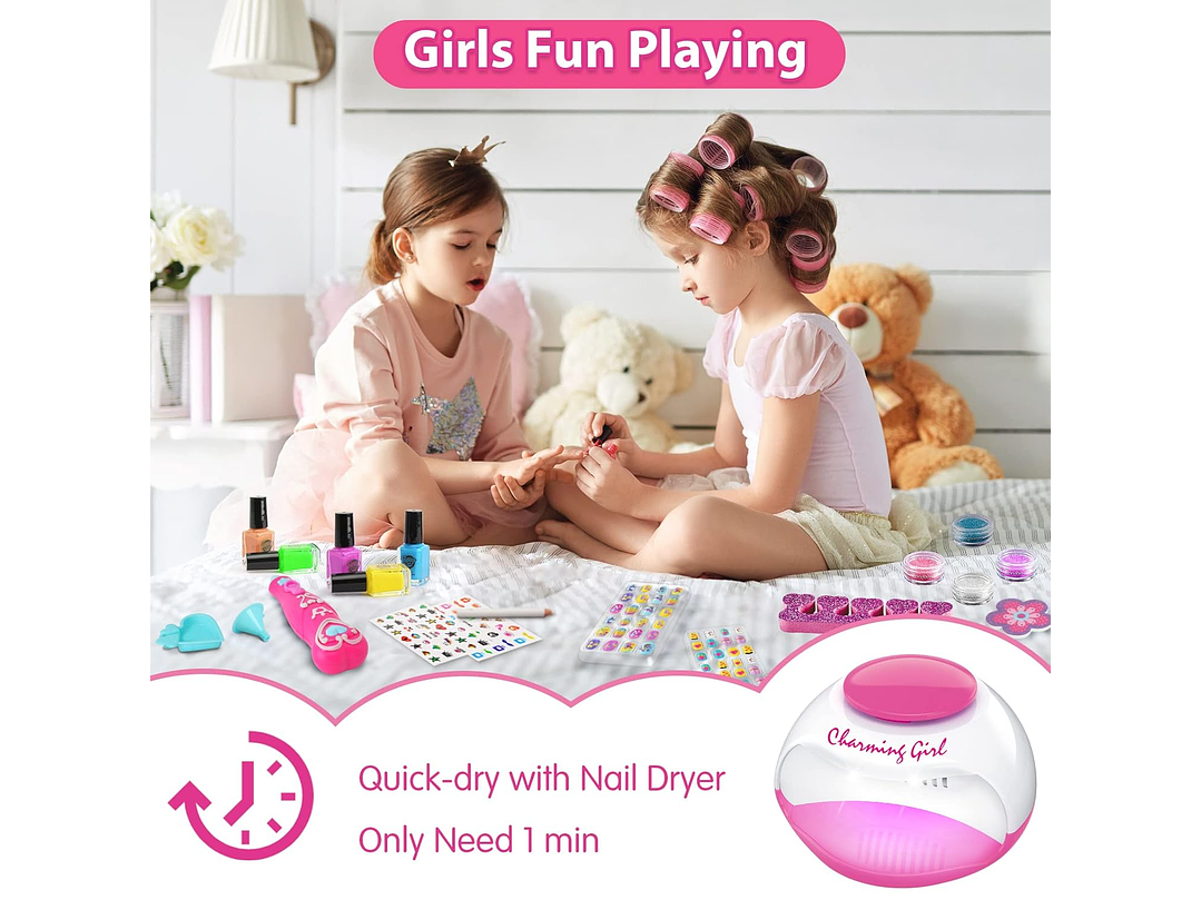 Juego De Esmaltes De Uñas Para Niñas, Kits de arte 3