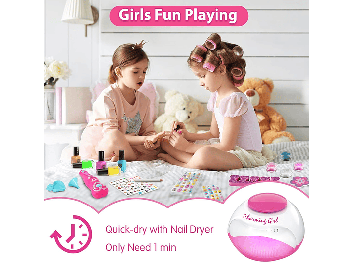 Juego De Esmaltes De Uñas Para Niñas, Kits de arte 3