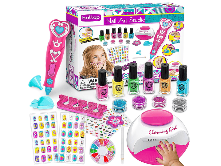 Juego De Esmaltes De Uñas Para Niñas, Kits de arte 4