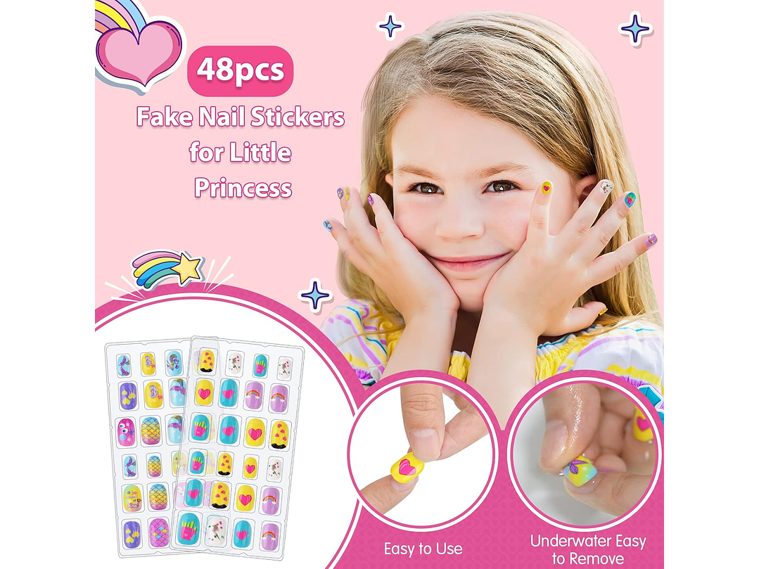 Juego De Esmaltes De Uñas Para Niñas, Kits de arte 5