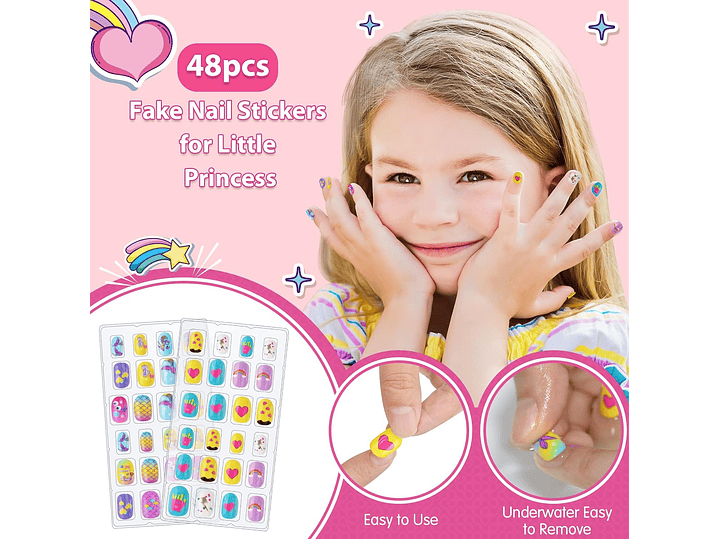 Juego De Esmaltes De Uñas Para Niñas, Kits de arte 5