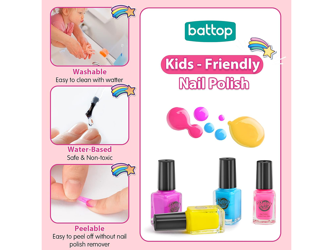 Juego De Esmaltes De Uñas Para Niñas, Kits de arte 6