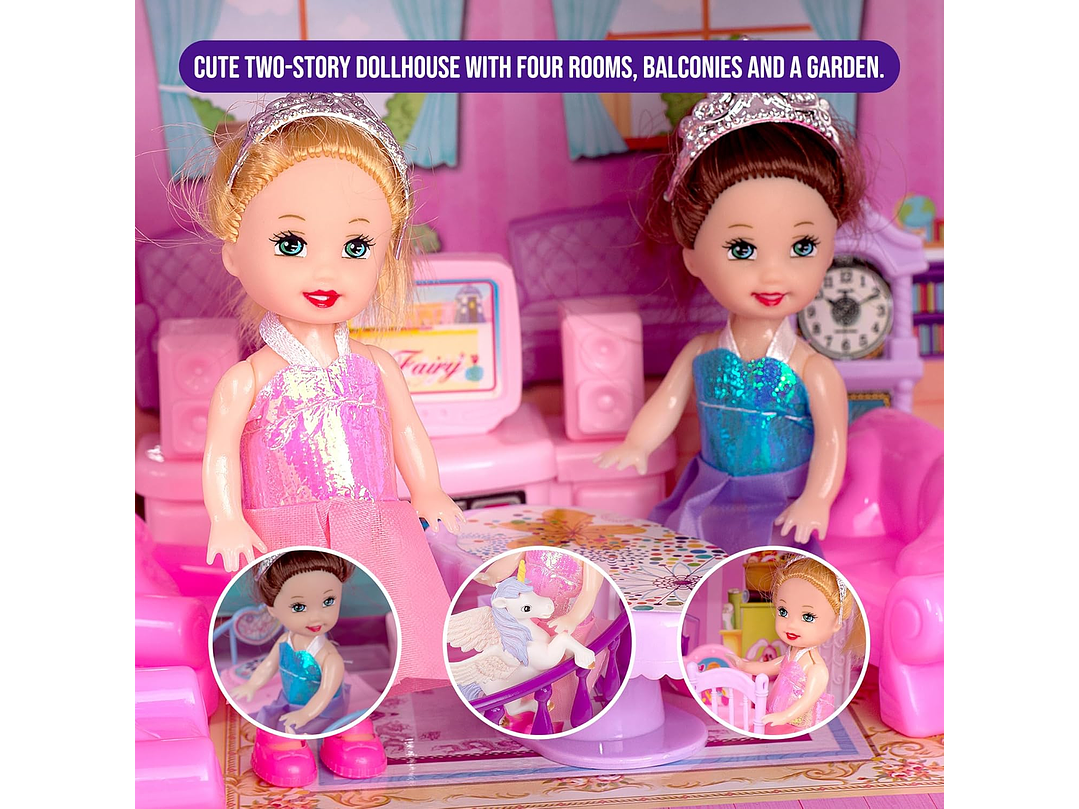    Casa De Muñecas Con 2 Princesas 2