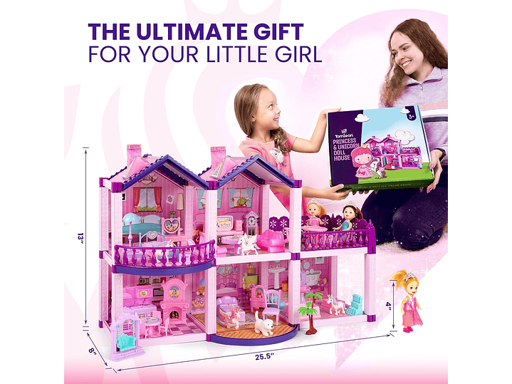    Casa De Muñecas Con 2 Princesas 1