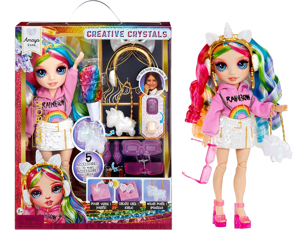  Rainbow High Creative Crystals Amaya - Muñeca de 1